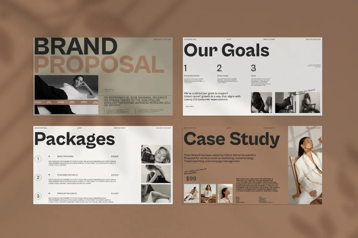 Vexo Brand Proposal Presentation Template