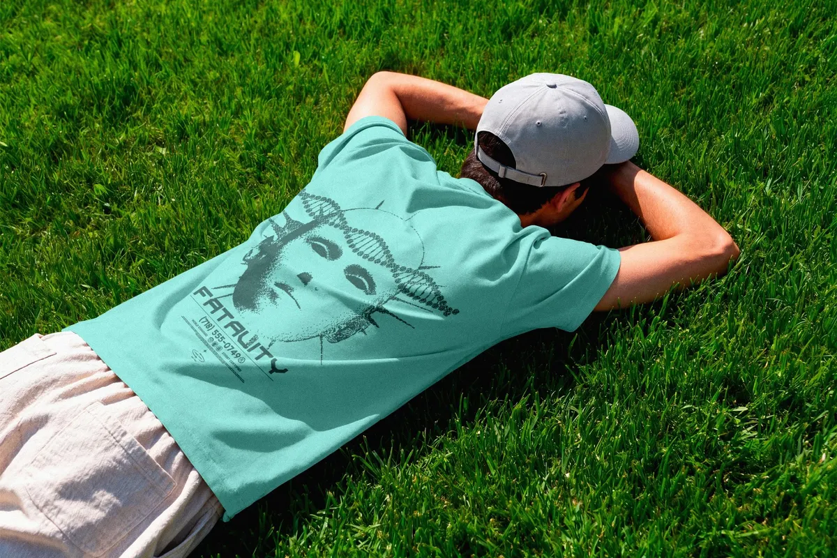 Lifestyle Back Print T-shrit Mockup