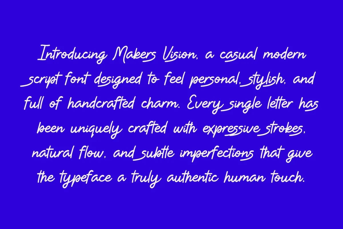 Makers Vision - Casual Script Font