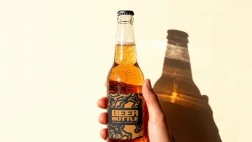Beer Bottle Mockup in Hand