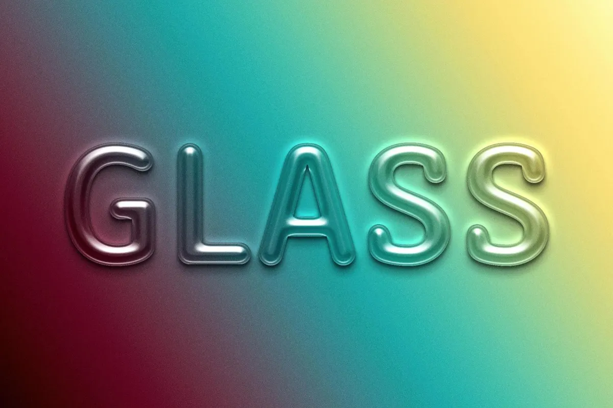 Glossy Plastic Text Effect