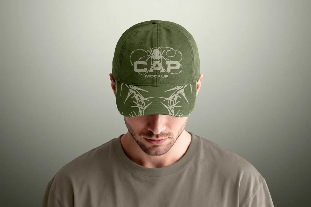 Front View Cap Mockup