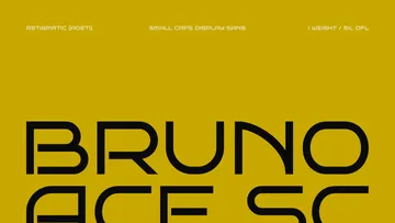 Bruno Ace SC - Free Industrial Font