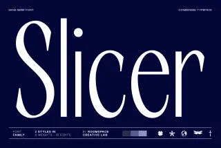 Slicer – Condensed Sans Serif Font Family