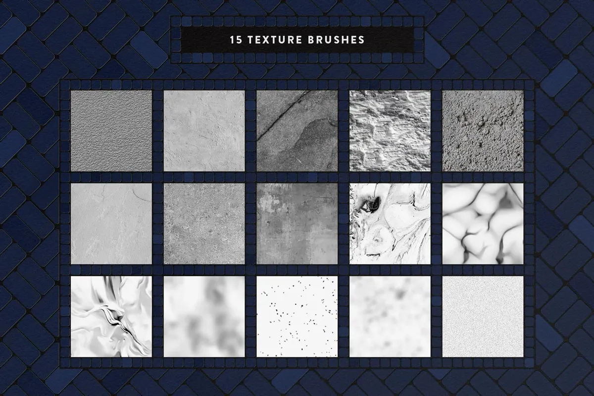 Mosaic Tile Procreate Brushes