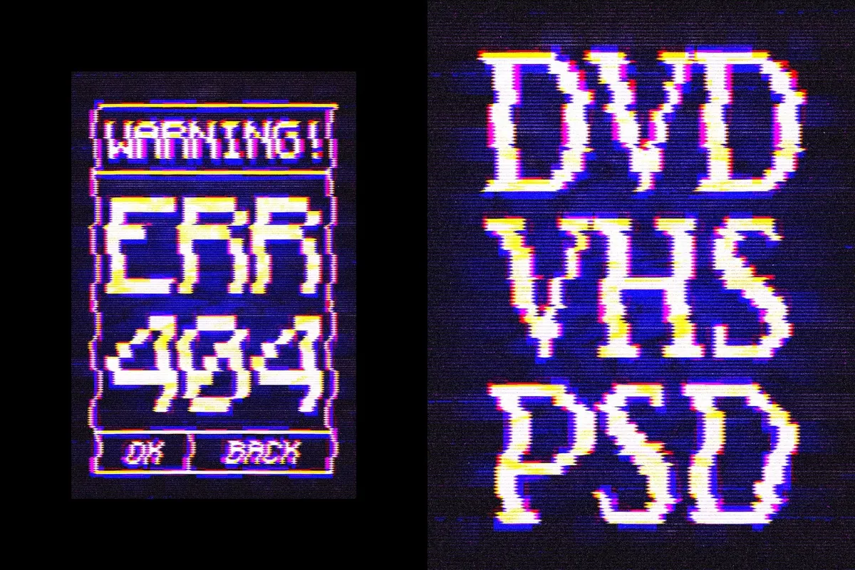 VHS Glitched Text & Logo Effect