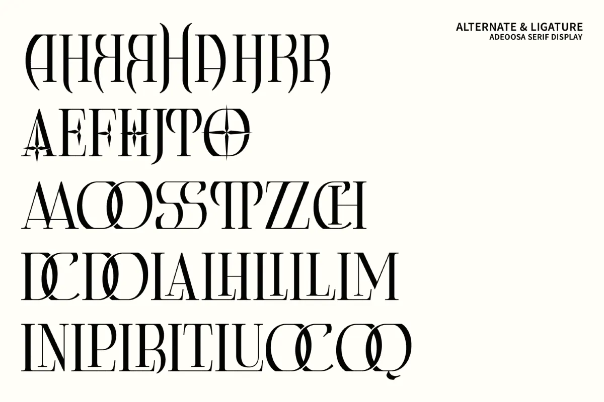 Adeoosa - Gothic Serif Display Font