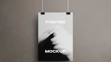 Vertical Clipped Poster Mockup