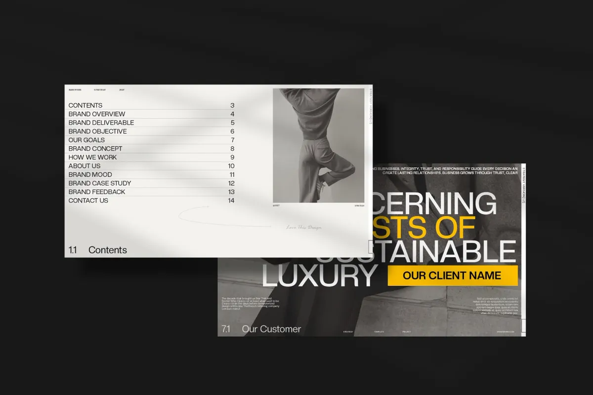 RUBE - Minimal Brand Strategy Deck Template