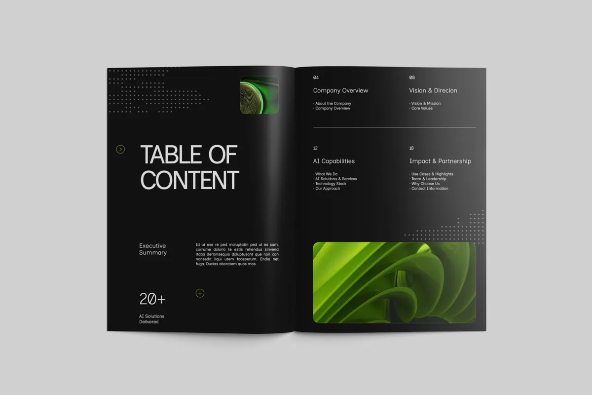 CANVA Minimalist AI Company Profile Template
