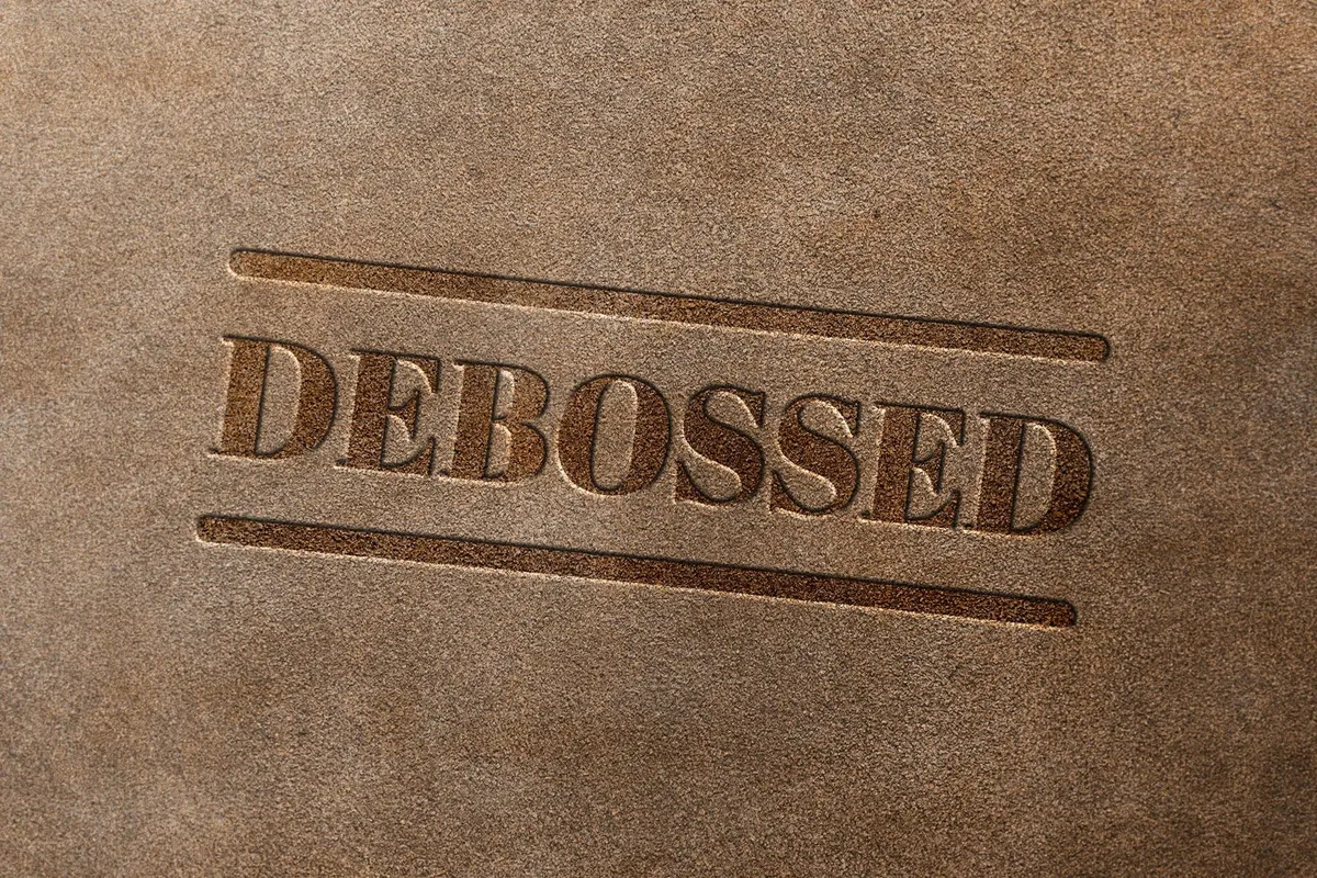 Debossed Suede Logo Mockup