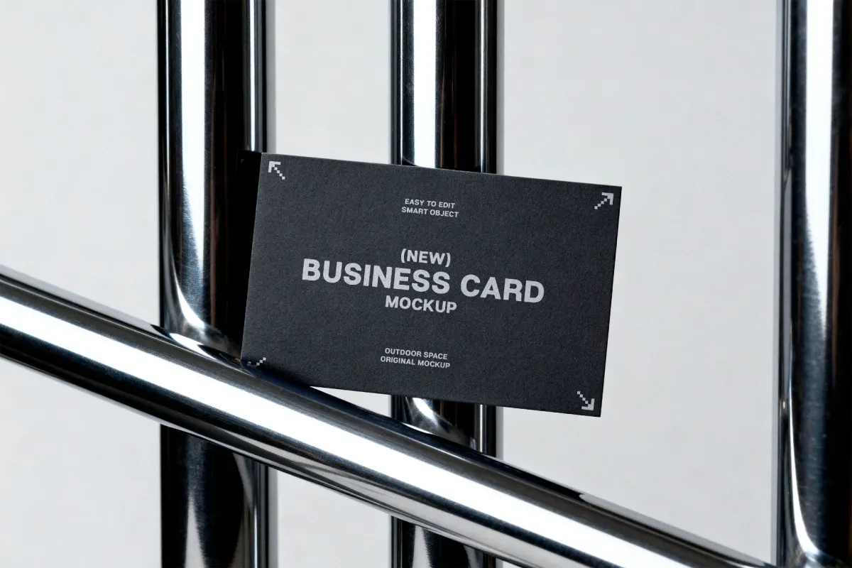 Business Card Mockup on Railing