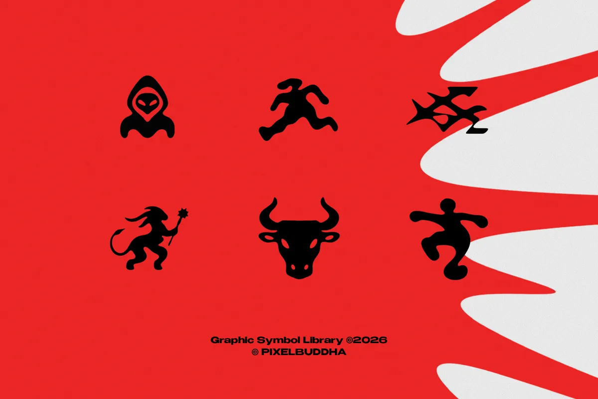 175 Experimental Vector Glyphs – Graphic Creatures & Organic Marks