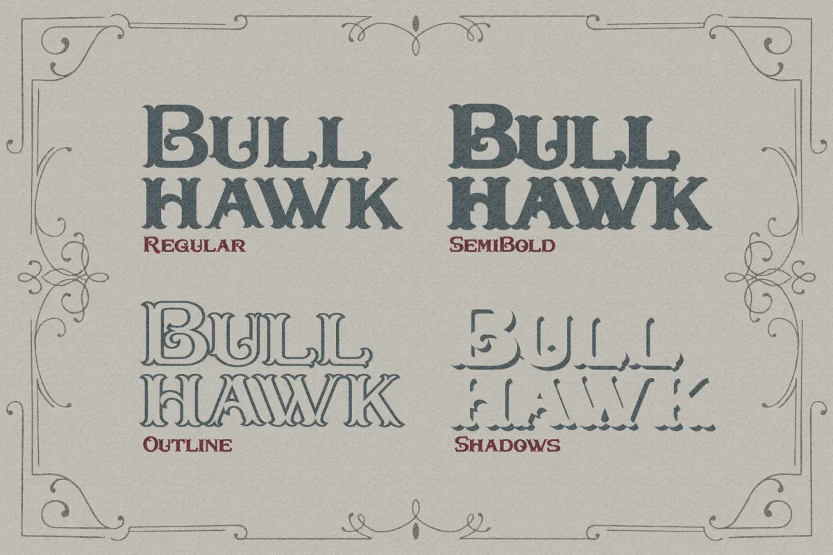 Bullhawk - Vintage Western Font