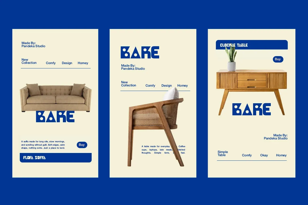 Bageba - Bold Geometric Display Font