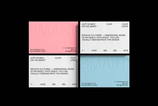 Embossed Business Cards Mockup