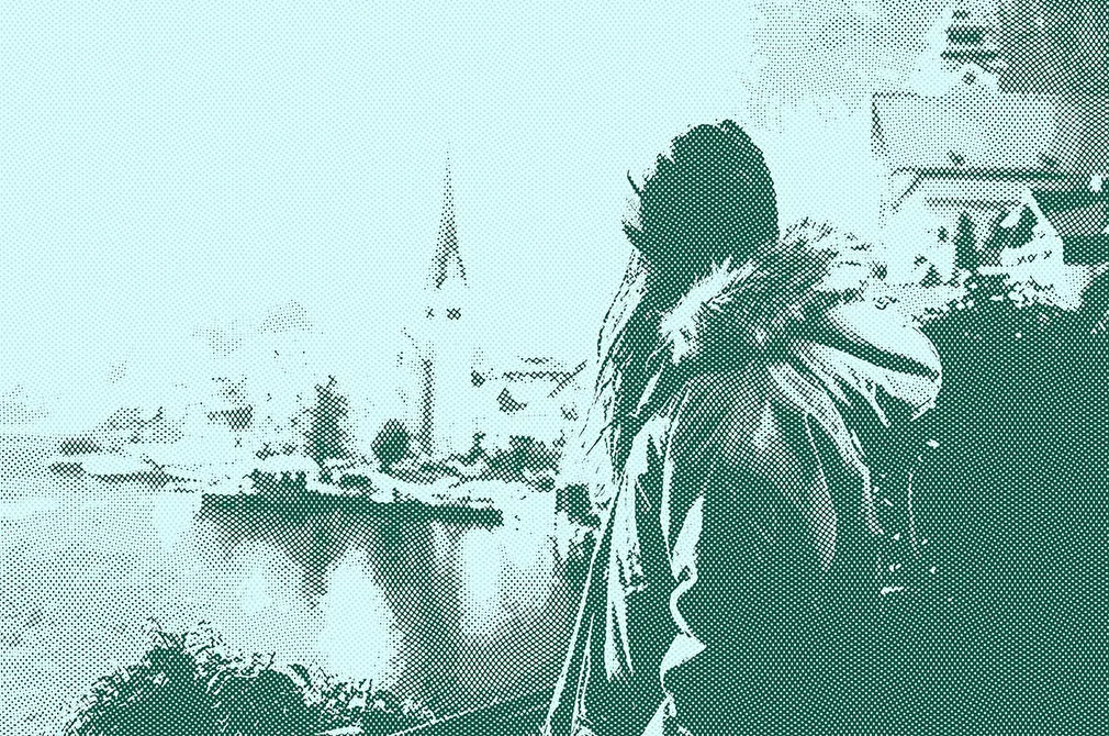 Waved Halftone Photo Effect
