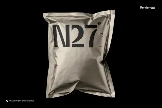 Foil Pouch Packaging Mockup