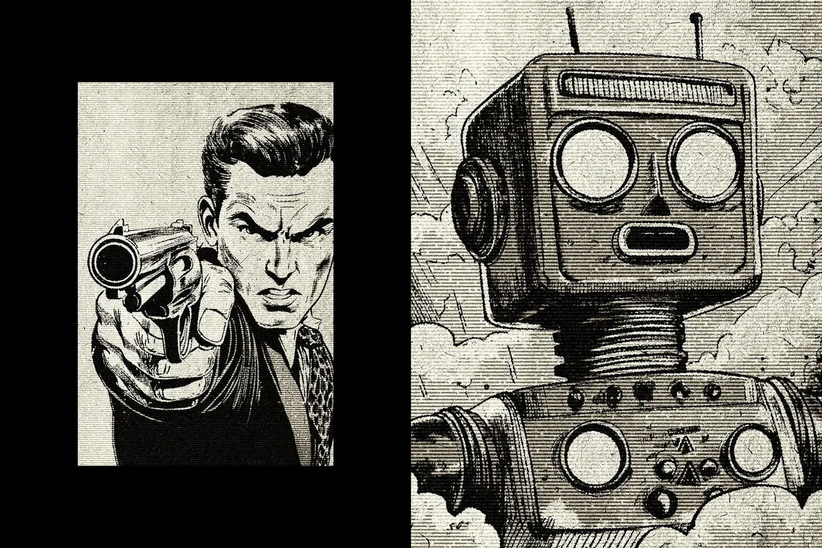 Authentic Comic Print Effect