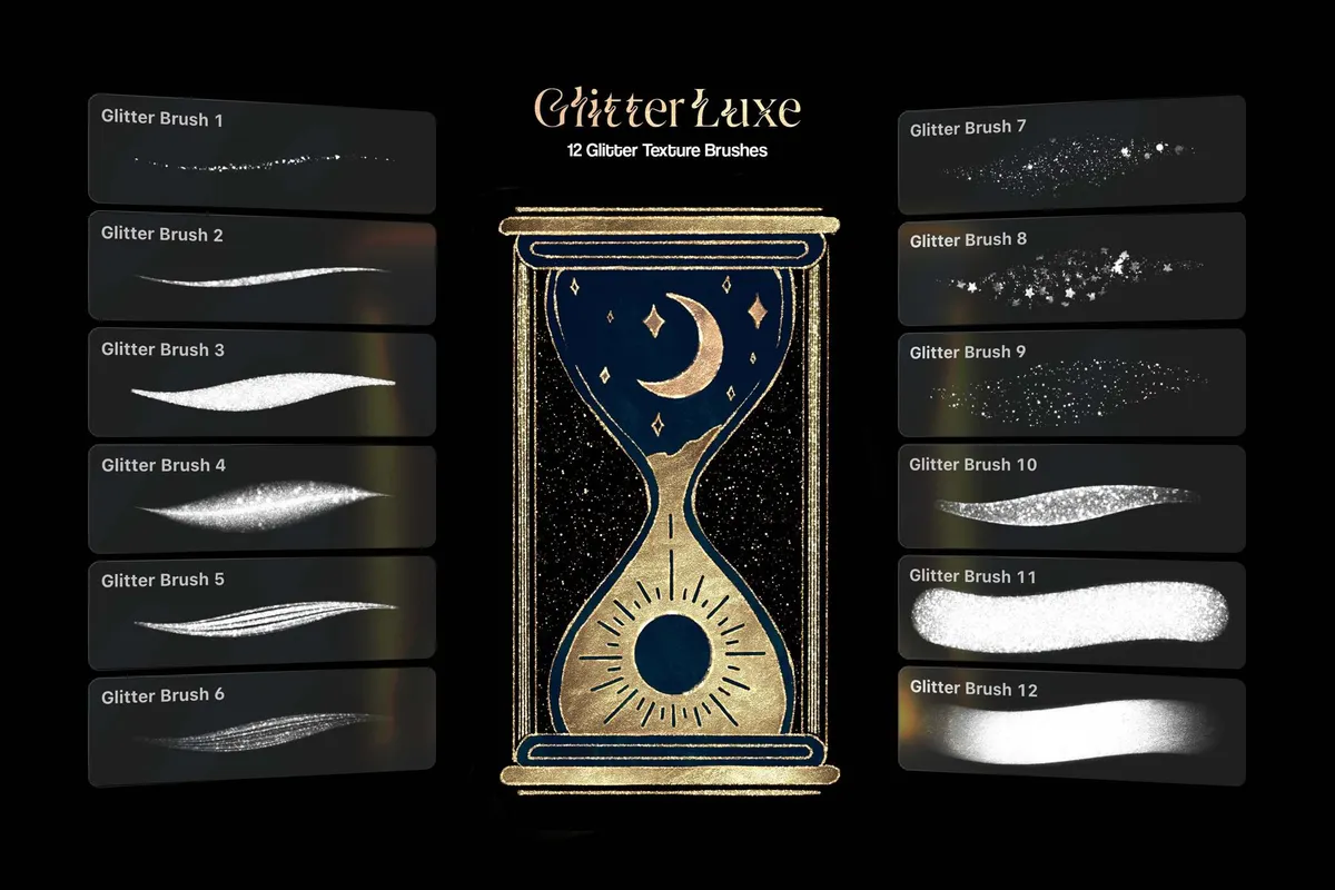 Glitter Texture Illustrator Brushes