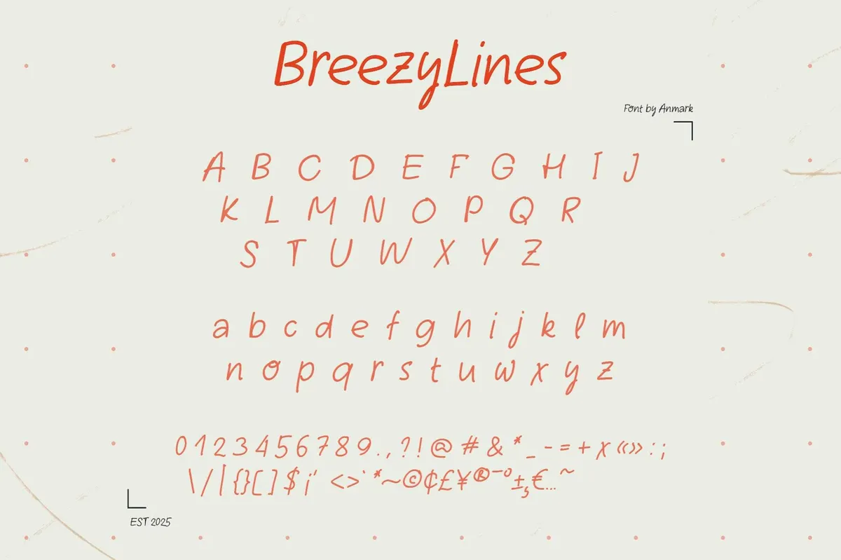 Breezy Lines — Handwritten Font