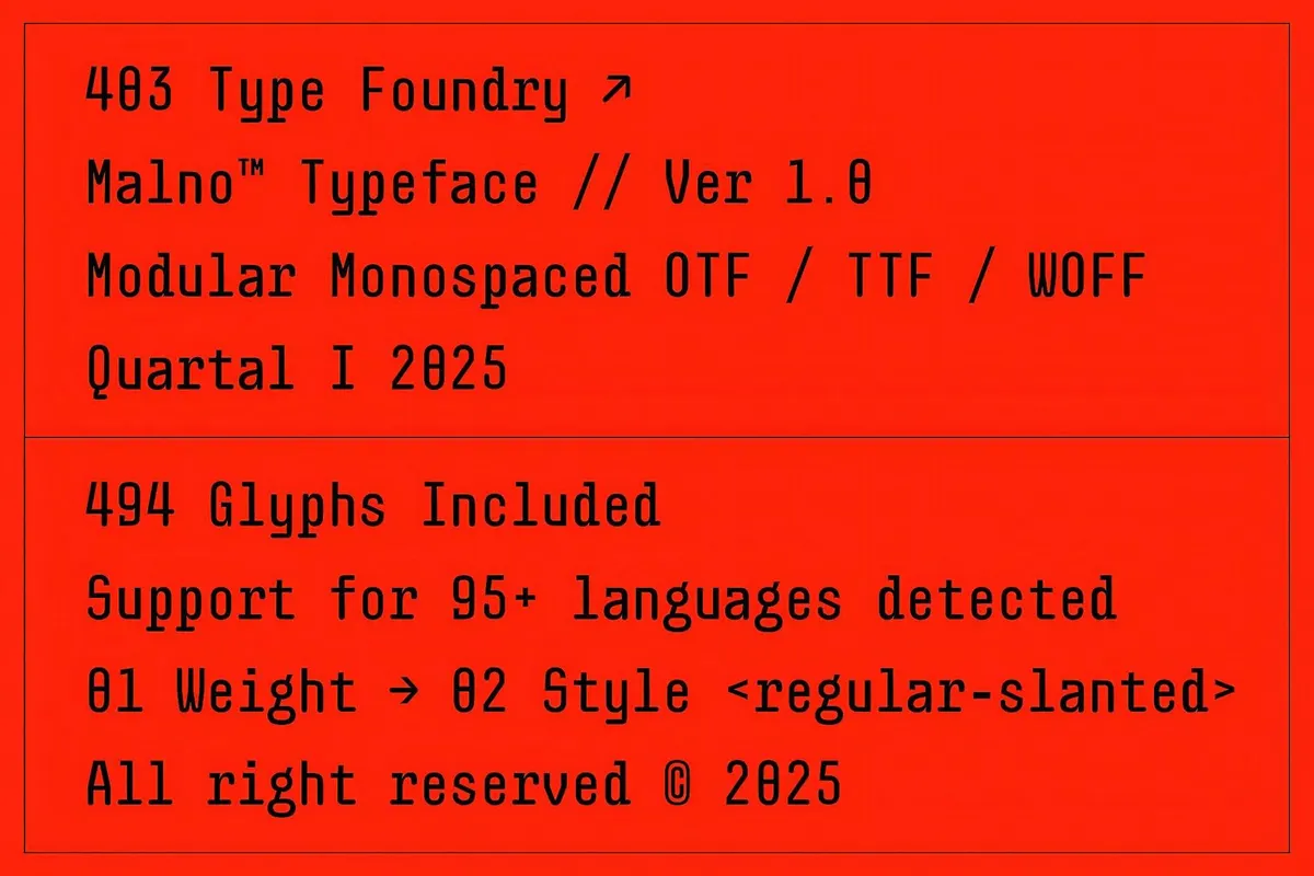 403 Malno Mono — Sans Serif Font