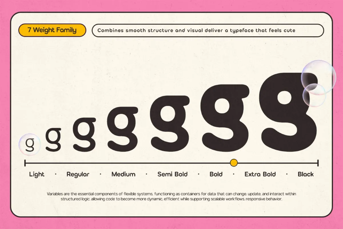 GC Bumble – Rounded Bubble Font