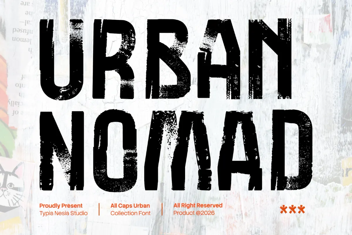 Urban Nomad - Distressed Display Font