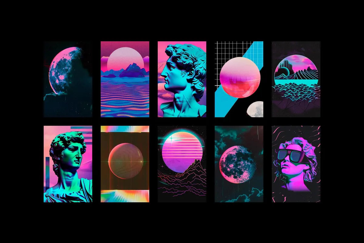 Vaporwave Collage Kit