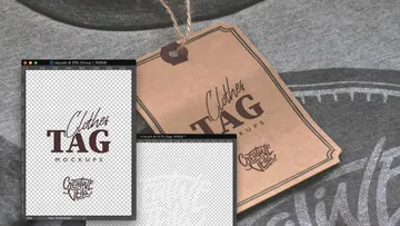 Clothes Label Tags PSD Mockups