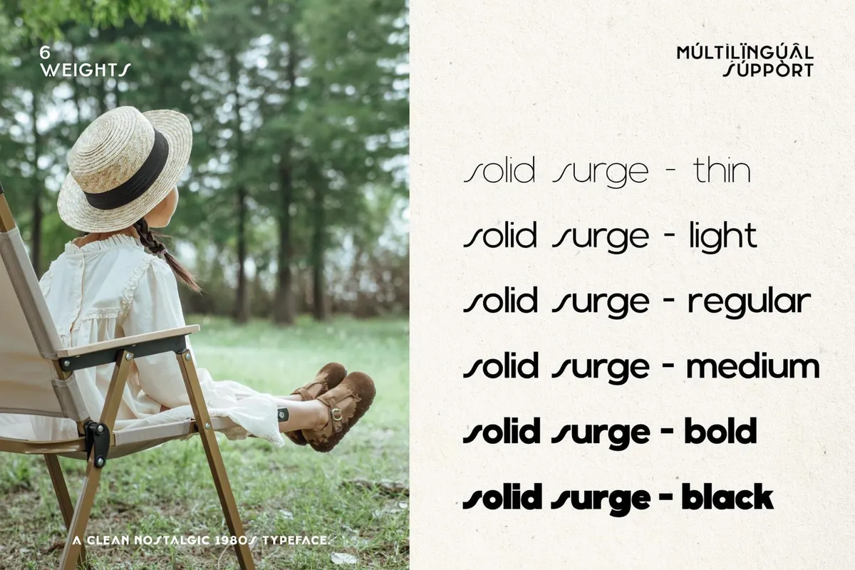 Solid Surge - Nostalgic 1980s Typeface