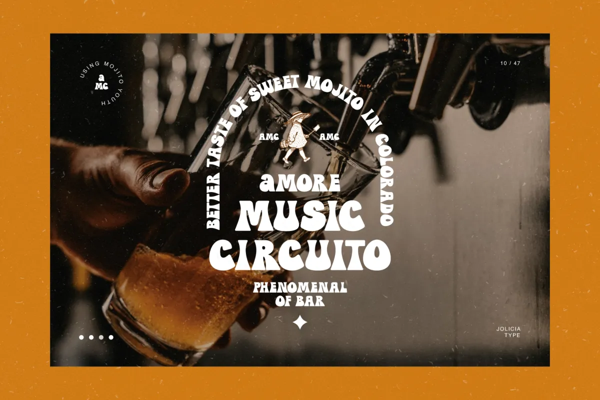 Mojito Youth - Vintage Groovy Display Font