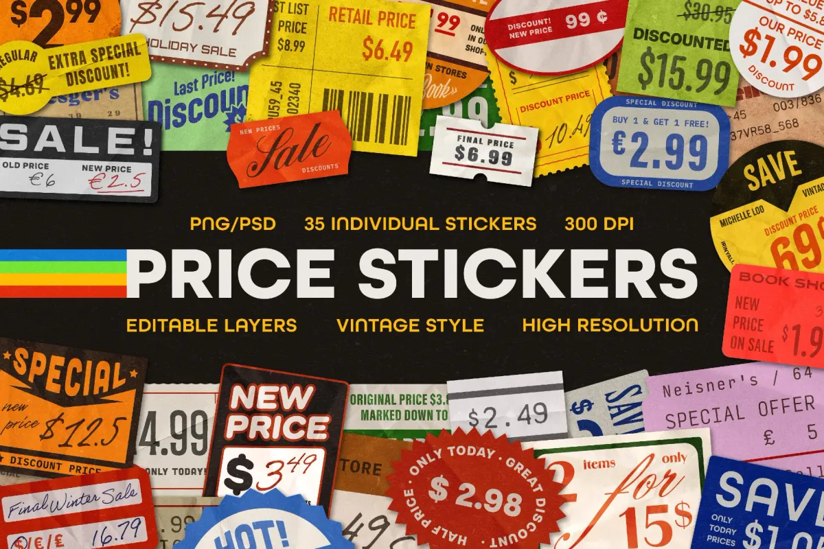 Vintage Price Stickers & Retail Tags
