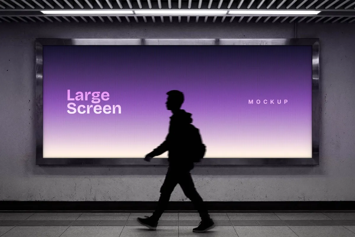 Subway Advertising Screen Mockup