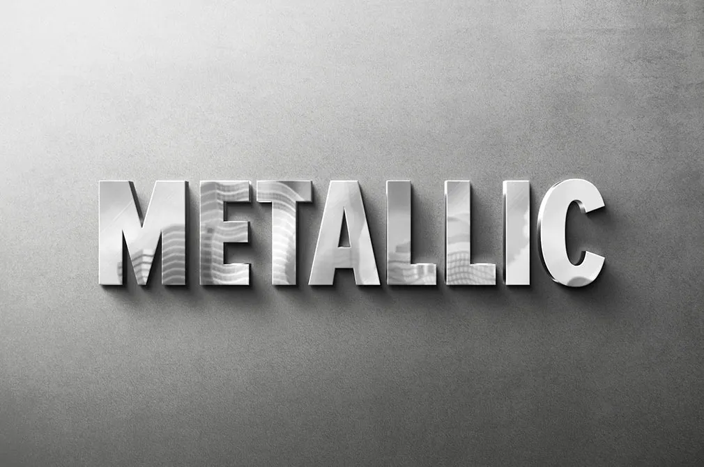 Reflecting Metallic Logo Mockup