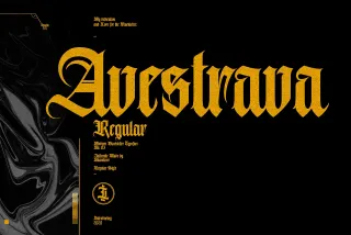 Avestrava - Ornamental Blackletter Font