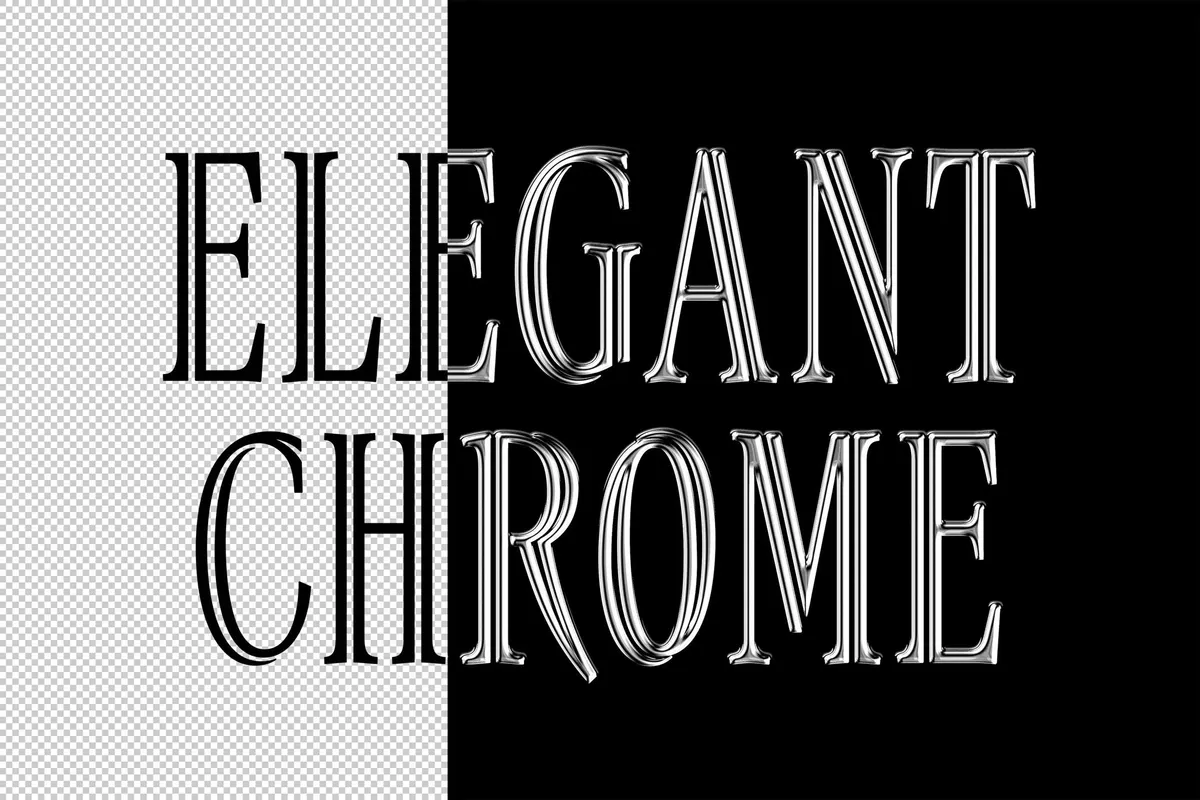 Elegant Chrome Text Effect