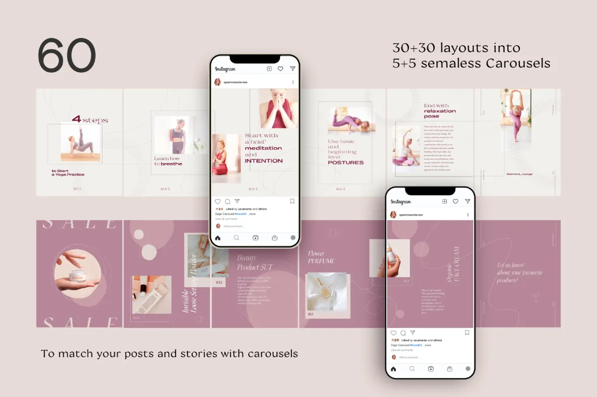 Wellness Social Media Kit CANVA PS