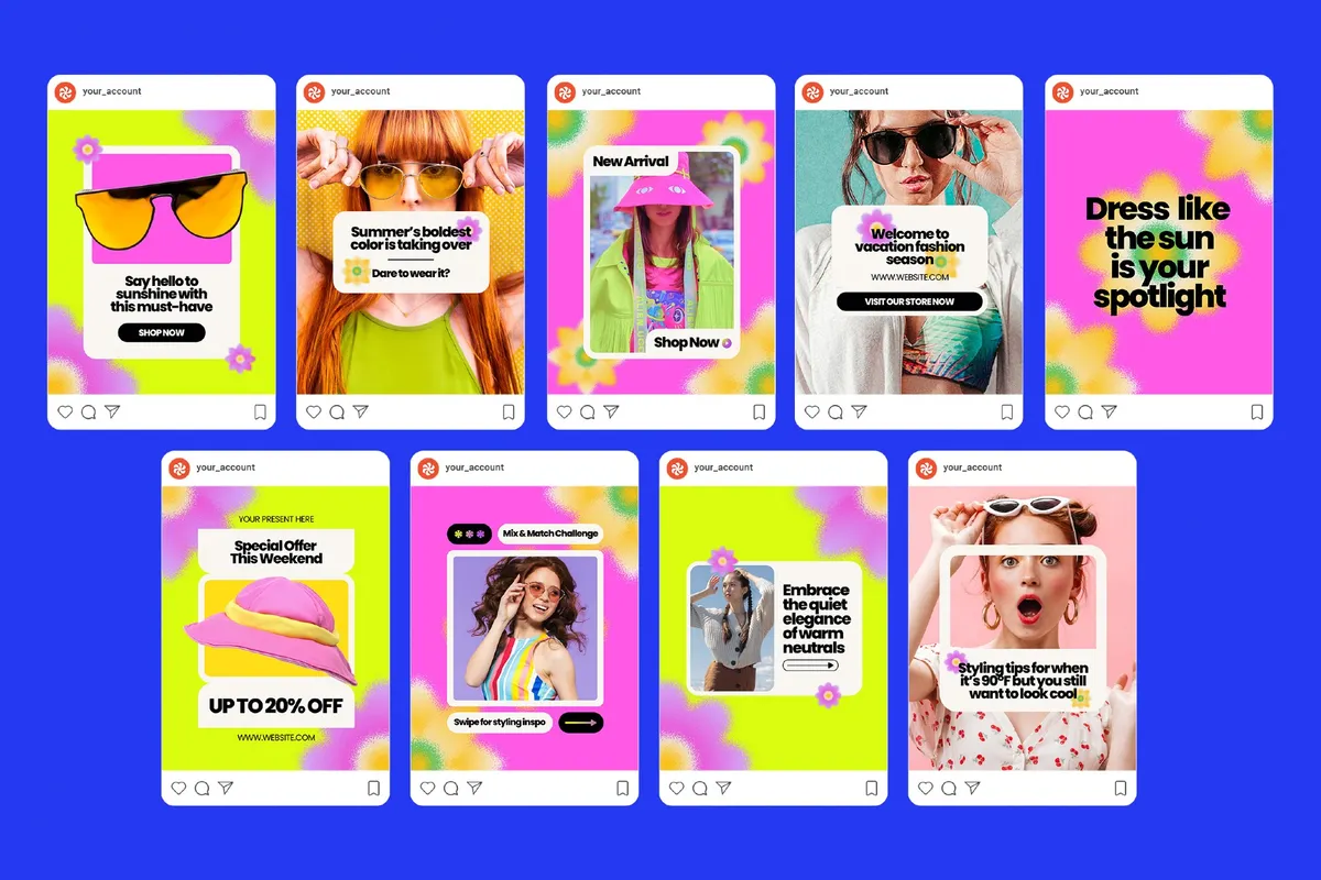 Summer Fashion Instagram Template Pack
