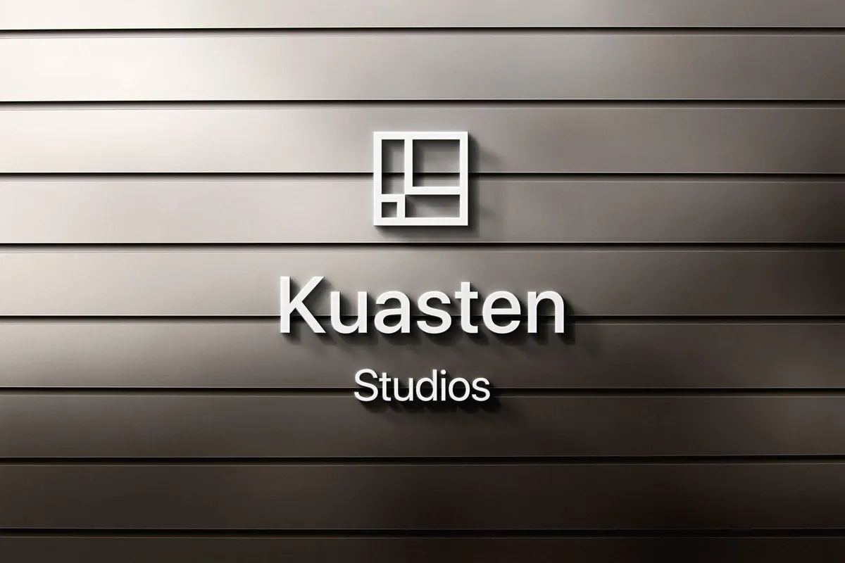 Slatted Panel Signage Mockup