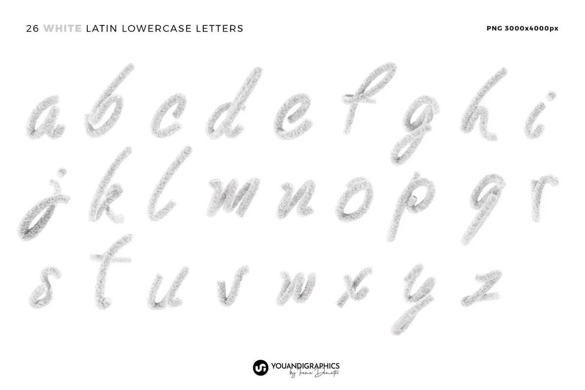 Fur 3D Lettering Set