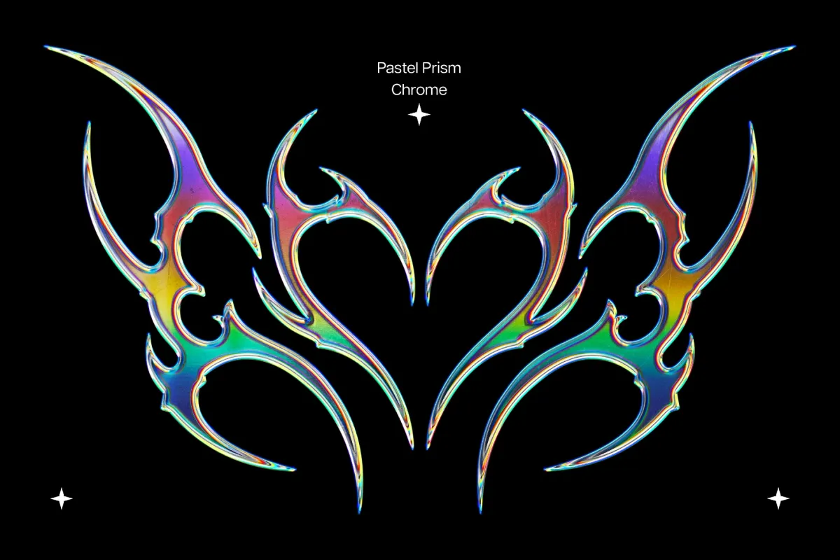Pastel Prism Chrome Effect