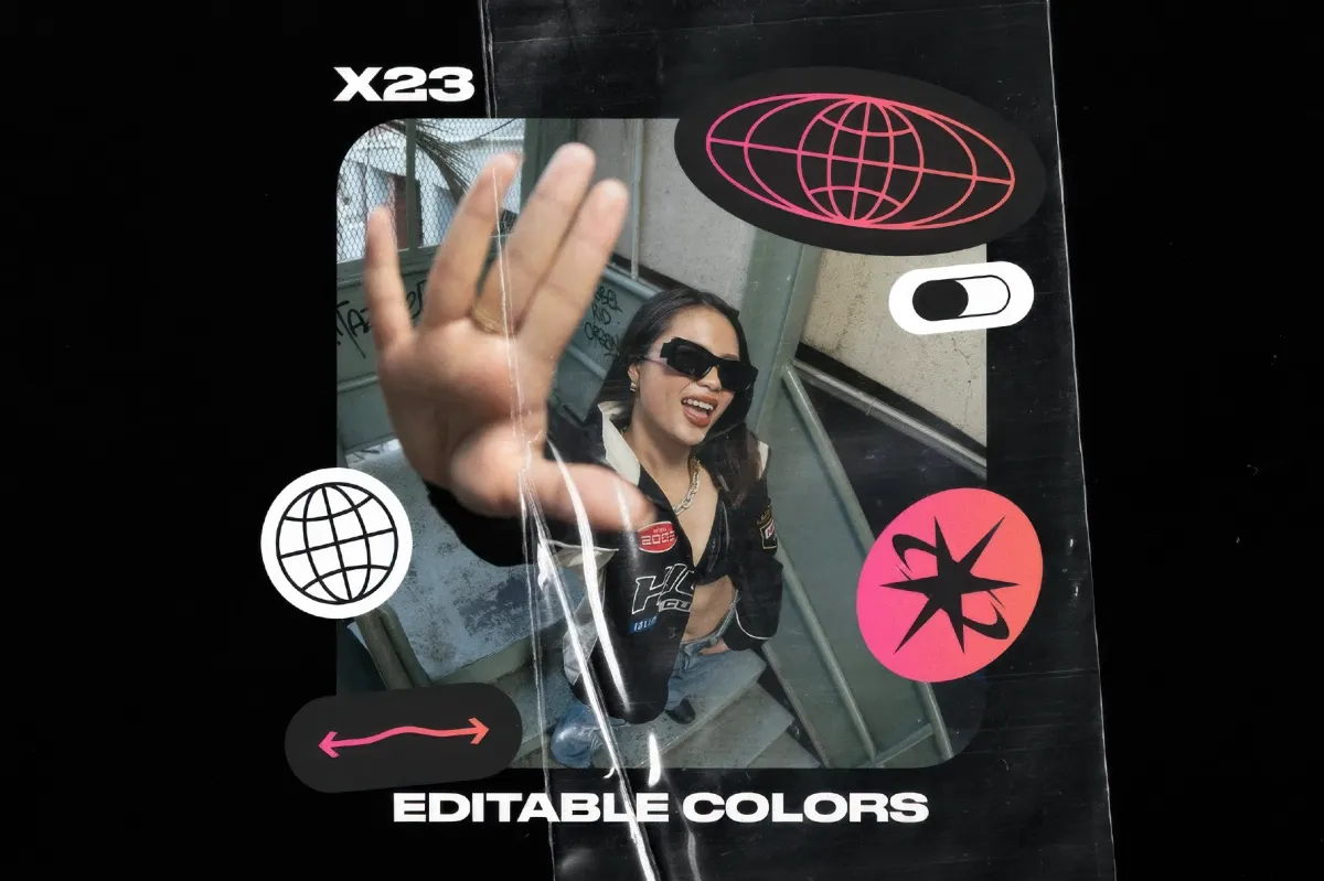Y2K Hologram Badge Stickers