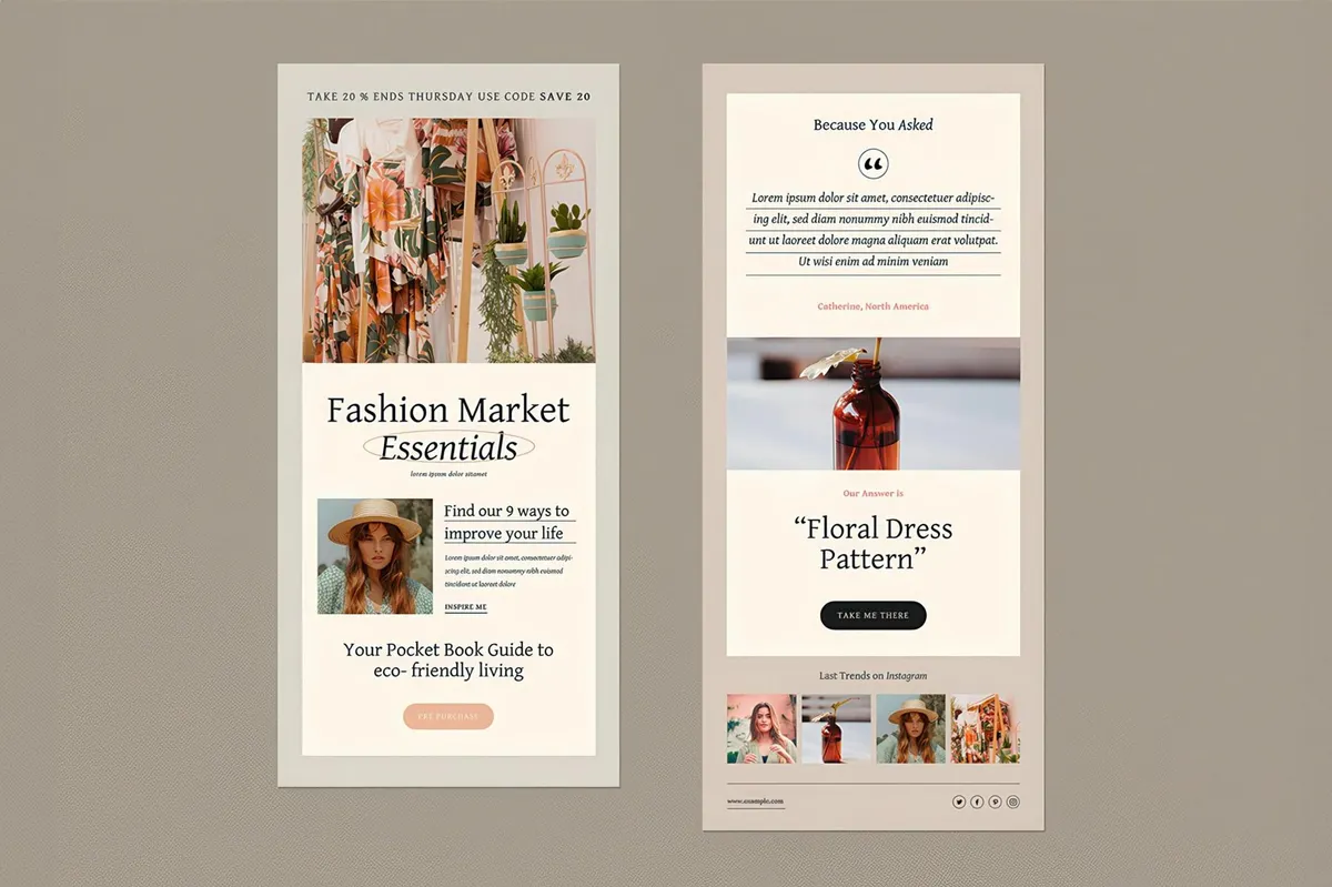 Keyla — 10 Minimalist Newsletter Templates