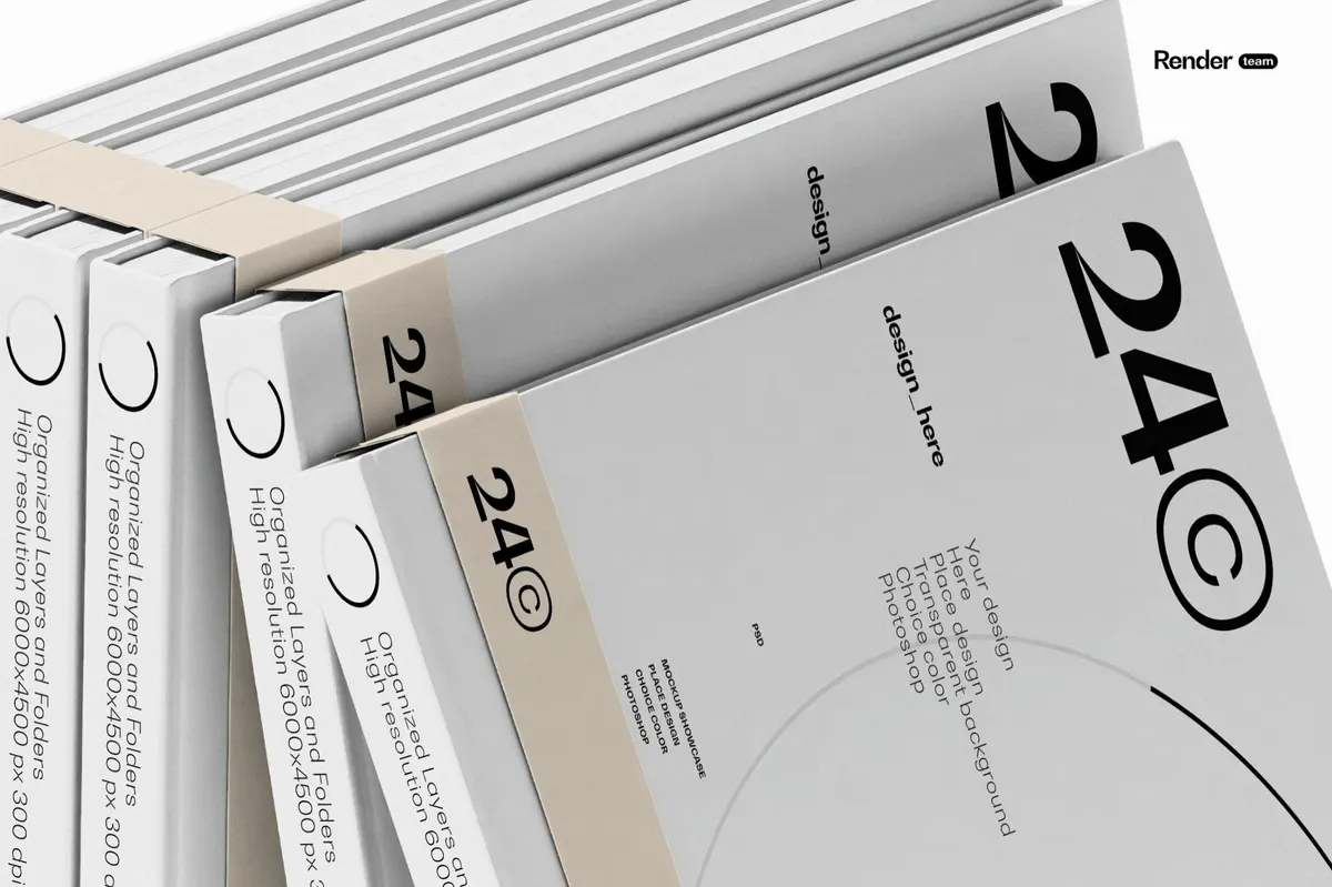 Hardcover Book Mockups Collection