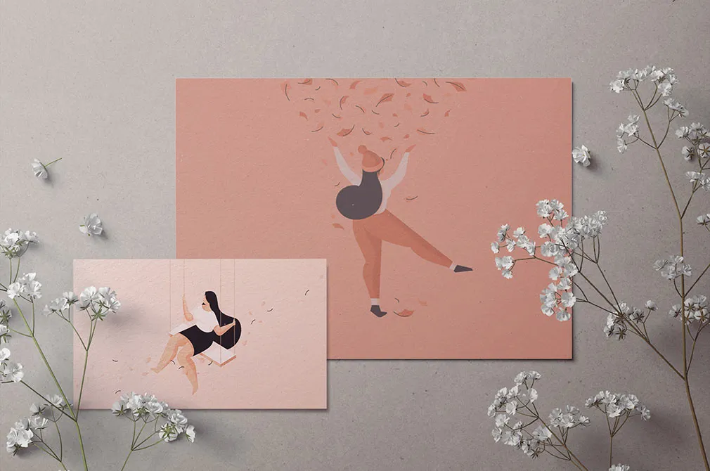 Floral Cosmetics Mockup Scene