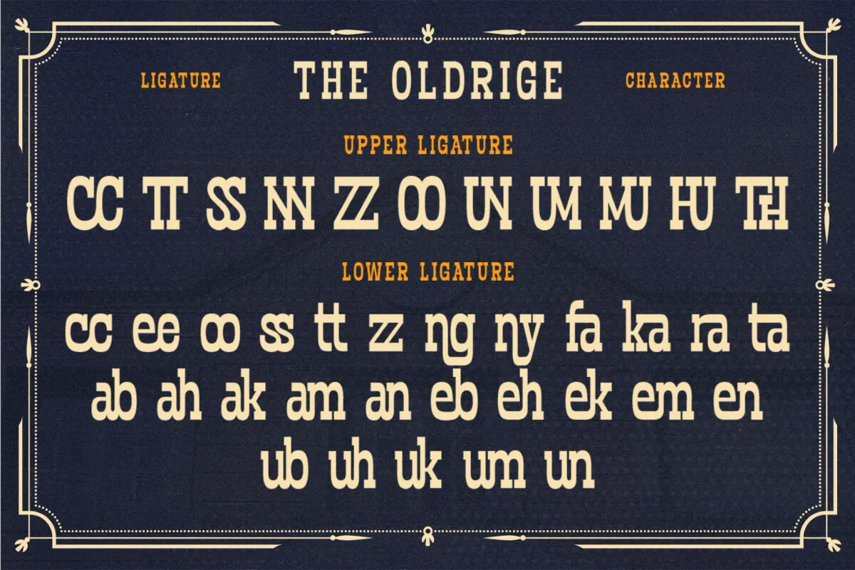 Oldridge - Bold Western Serif Font
