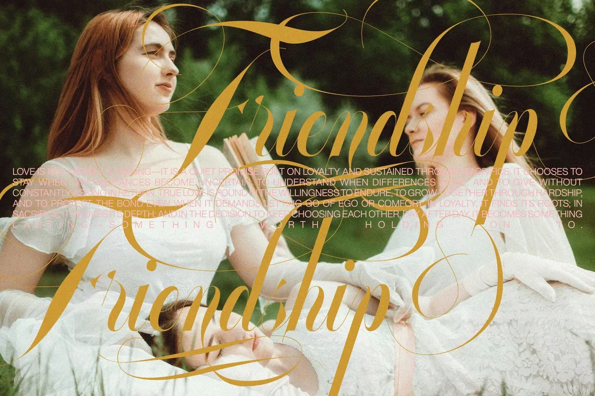 GLOWING ROMANCE — Luxury Calligraphy Font