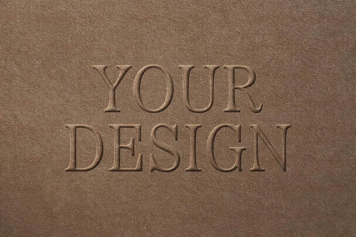 Embossing & Debossing Leather Mockup