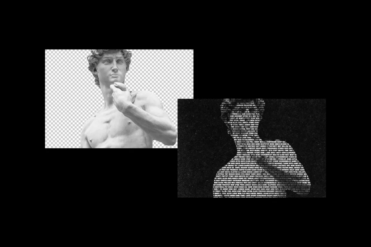 Text Cut-Out Photo Effect